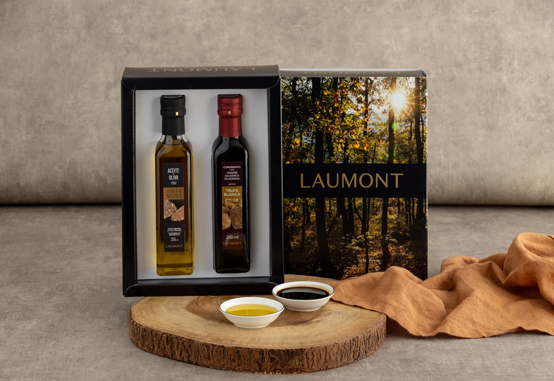 Coffret Gourmand : Huile de Truffe Noire + Vinaigre de Truffe Blanche